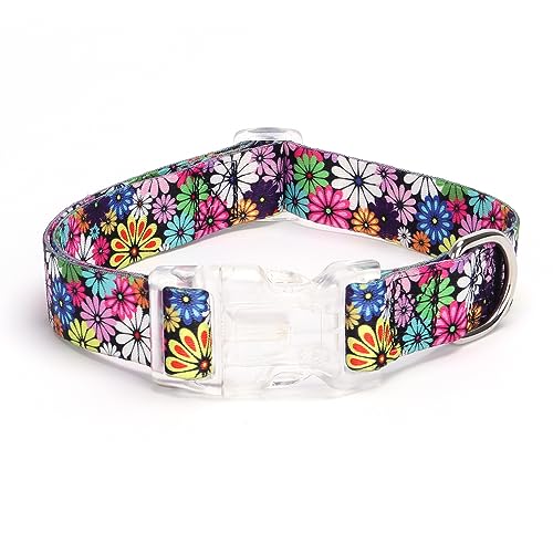 haoyueer Dog Collar for Small Medium Large Dogs Adjustable Soft Puppy Cats Collars Multicolor Patterns Collars for Dogs Girl Boy Puppy Walking Running Training (XS