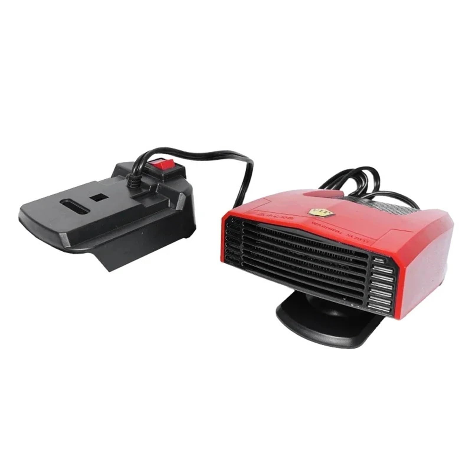 Chauffage Diesel Voiture Électrique 600 W, Noir/Rouge, Refroidissement Rapide, Ventilateur De Chauffage, Désembuage, Dégivreur Rapide, Compatible avec Makita 18 V Tuyau à air Chaud(Red)