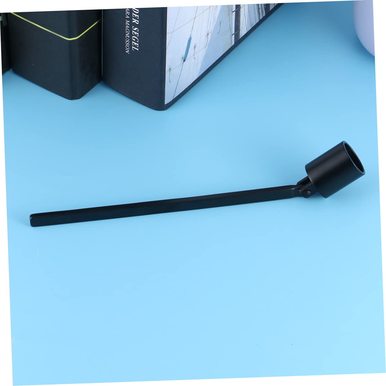 HOODANCOS Candle Extinguisher Snuffer Black Stainless Steel Candle Accessory for Safe Wick Extinguishing Prevents Smoldering Present for Home Use