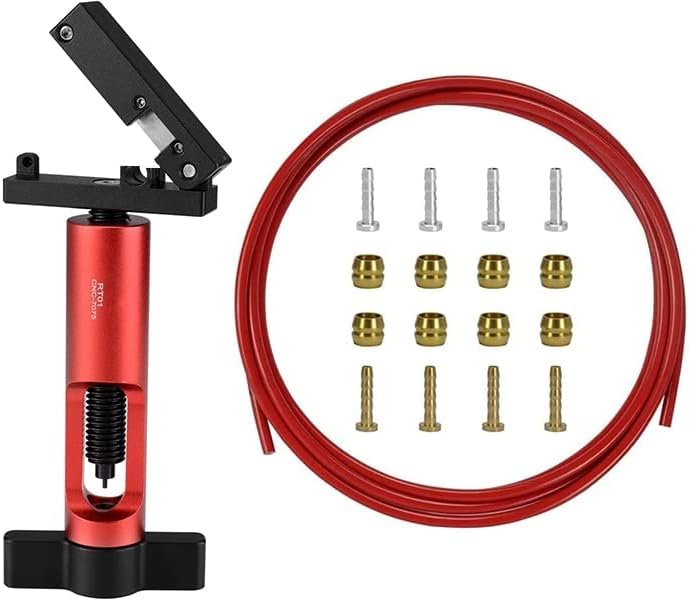Miniatura 1 de BESNIN Cortador de manguera de bicicleta 2 en 1 y herramienta de inserción de aguja, manguera hidráulica 2 en 1, herramienta de inserción de