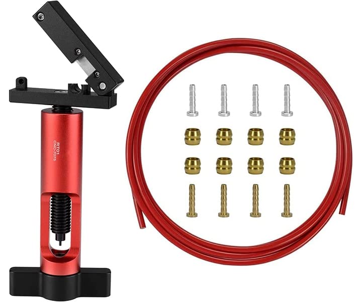 Tuyau de frein à disque hydraulique BESNIN rouge combo 2,5m avec outil de coupe d'aiguille