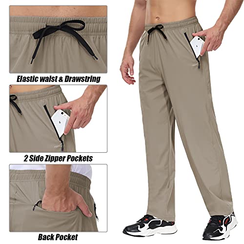 Butrends Wandelbroek voor heren, licht, waterdicht, outdoorbroek, wandelen, bergbeklimmen, met zakken met ritssluiting, elastische taille, workout-hardloopbroek, elastische ademende sportbroek - Image 6