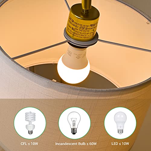 Edishine Gold Arched Floor Lamp, Corner Standing Lamp With Adjustable Linen Shade, Modern Arc Reading Light For Bedroom, Living Room, Office, 63" (Gold) #TOP2