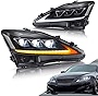 VLAND Led Headlights Compatible with Lexus IS250/ IS250C IS350 IS350C IS220d 2006-2012, ISF 2008-2014 w/ Sequential Indicator w/ Projecctor w/ Clear Reflector