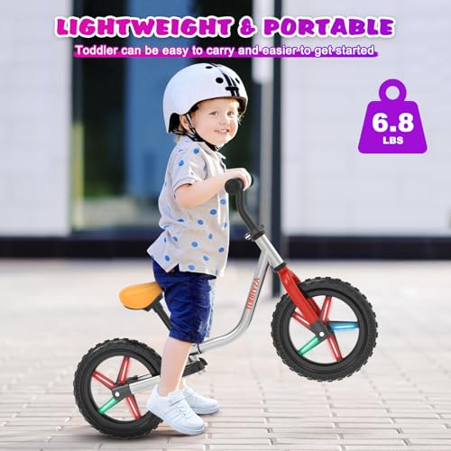 Torryza Toddler Balance Bike 2 Year Old With Light-Up Wheels, Balance Bike 2-5 Years Old,Easy Assembly, Lightweight No Pedal Bike With Adjustable Seat & Handlebar,Gifts For 2 3 4 5 Year Old Boys Girls thumb #7