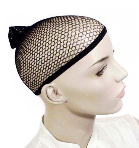3 Packs Open End Black Mesh Net Wig Cap Liner