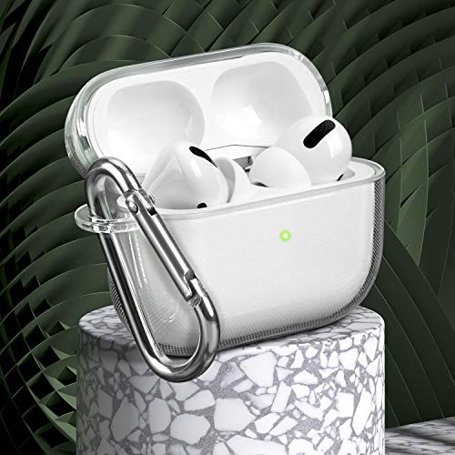 Gmyle Airpods Pro Case Clear, Gmyle Protective Shockproof Case Cover Skins With Keychain Compatible With Apple Airpods Pro 3, Clear [Front Led Visible] #TOP1