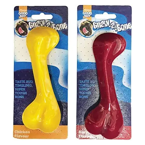 GOODBOY GNAW A BONE - Paquete de 2 juguetes dentales para perros Cover