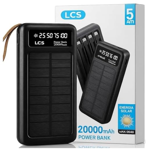 Power Bank Solar 20000Mah Com Cabos