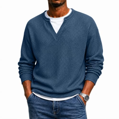 moolBeko Layered Comfort Waffle Tee Men V Neck Layered Comfort Waffle Tee - image 5