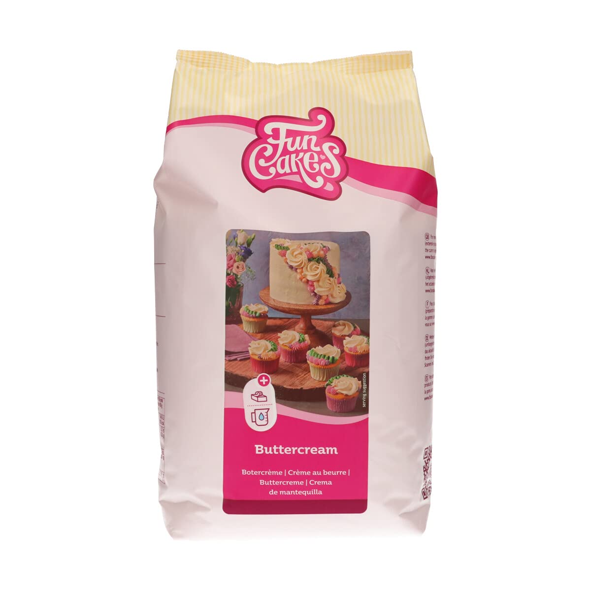 FunCakes Mix for Buttercream Easy to Use, Creamy, Perfect for Cake Decorating, Covering and Filling, Topping on Cupcakes, Halal, 4kg
