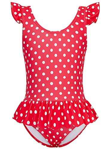 Image of Vieille Toddler Little Girls One Piece Swimsuits Ruffles Bathing Suits Mermaid Dinosaur Swimwear 2-7T