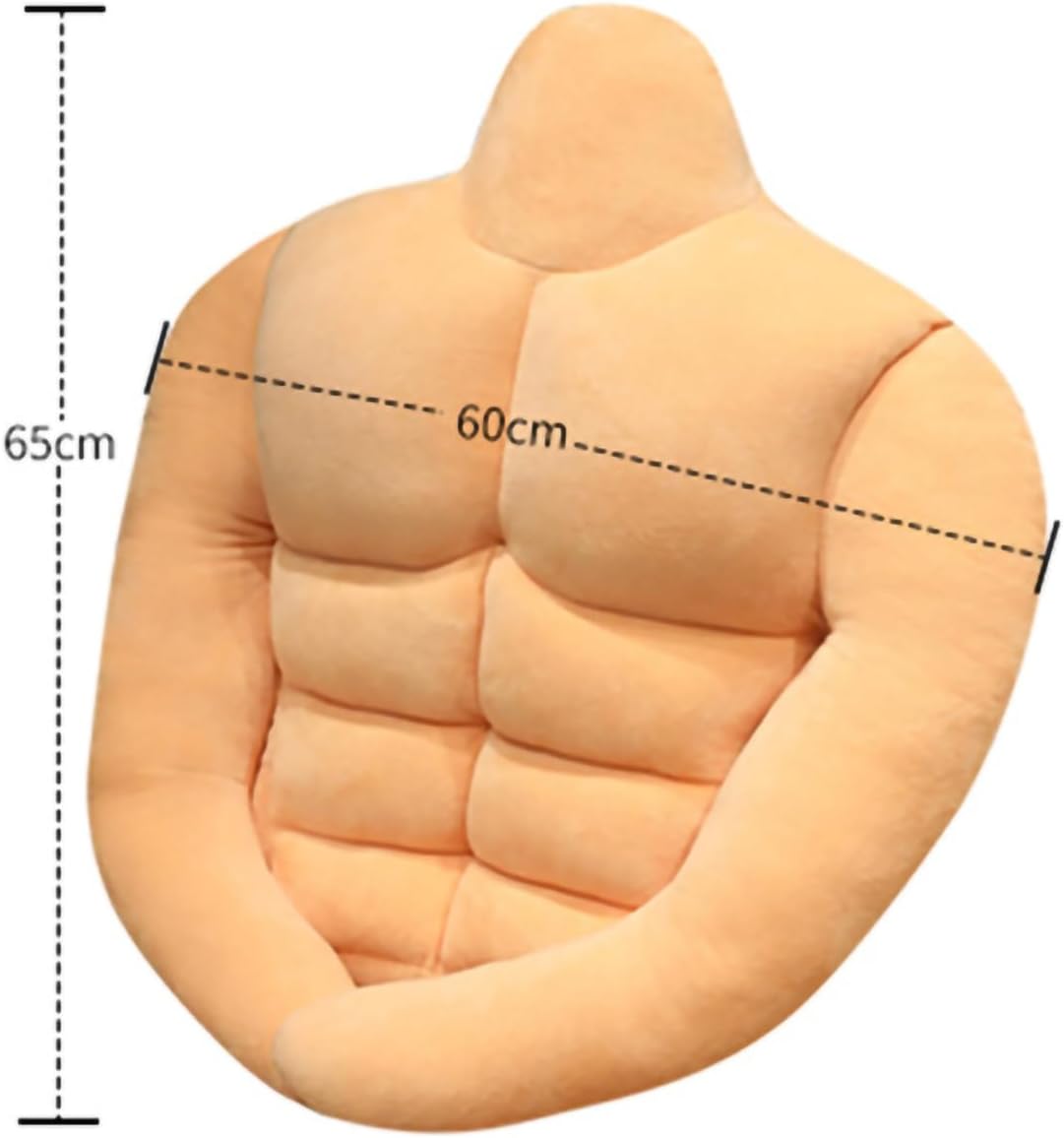 Pssopp Supportive Plush Pillow, Comfortable Body Shaped Pillows Great for Relaxation and Stress (Muscular Man About 58 cm (See Details))