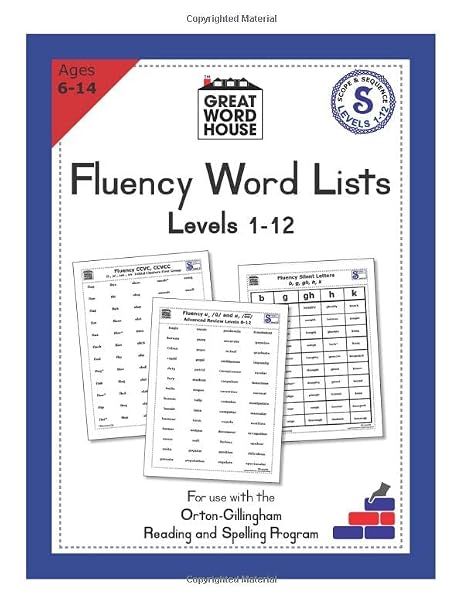 Fluency Word Lists: An Orton-Gilligham Reading Resource for Dyslexia