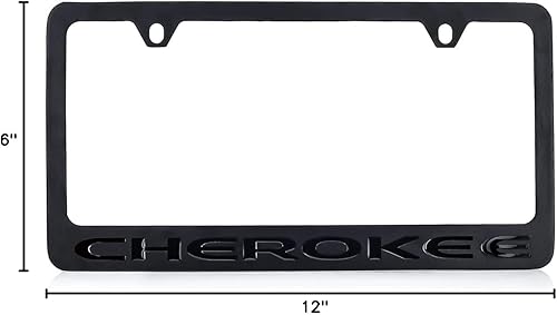 Miniatura 9 de JEEP Marco de matrícula Cherokee  metal oscurecido grabado