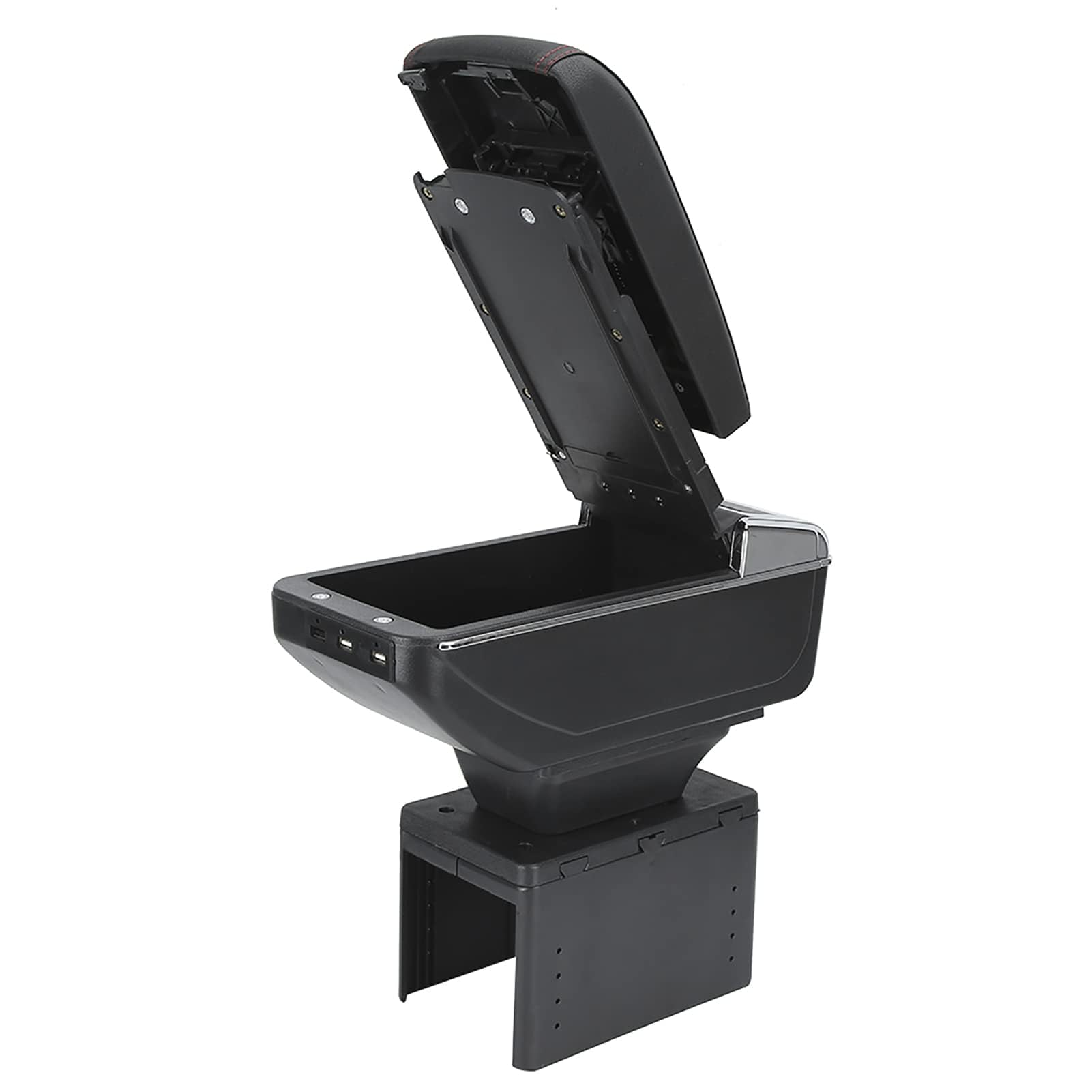 Reposabrazos Central Universal para Automóvil, Consola Central, Reposabrazos para Automóvil con Interfaz USB, Caja de Almacenamiento Ajustable para la Mayoría de Vehículos y
