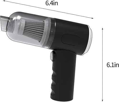 Miniatura 3 de Aspiradora de mano recargable de 120 W para automóvil, aspiradora inalámbrica portátil con accesorios de boquilla, aspiradora húmeda y seca, potente