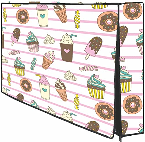 Image of WACKY 43 Inch Smart LED TV Cover PVC Waterproof Printed With Transparent Polythene Layer Compatible for Sony, Mi, Kodak Smart LED TV