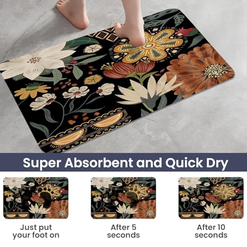 Image of MAXOSHINE PVC Bathroom Mats Anti Slip | Water Absorbent Bath Floor Mat | Quick Dry Anti Skid Bathroom Mats for Home | Door Mat for Wet Area 40x60 CM