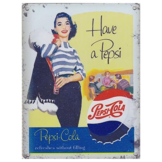 Pepsi Cola Have A Pepsi Cartel de Chapa Placa metal Estable plano Nuevo 15x20cm VS5481-1