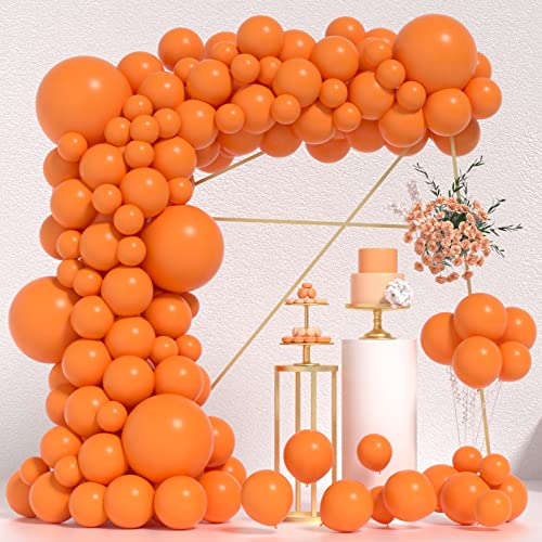 ZFUNBO Orange Balloons 95pcs Different Sizes 18/12/10/5 Inch Matte Latex Garland Arch Kit for Baby Shower, Graduation, Halloween, Birthday Party Decorations