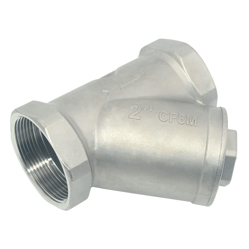 Y-Shaped Water Filter - Thick Pre-Filter for Tap Water Compatible with Standard Water Meters Silver 2 inch — view 8