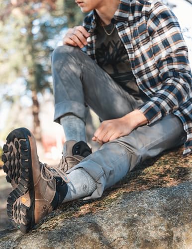 Timberland Men's Hiking, Wool, Winter, Cushioned Crew Socks with Arch Support (Size 7-12, Multiple Colors 3 Pairs)3