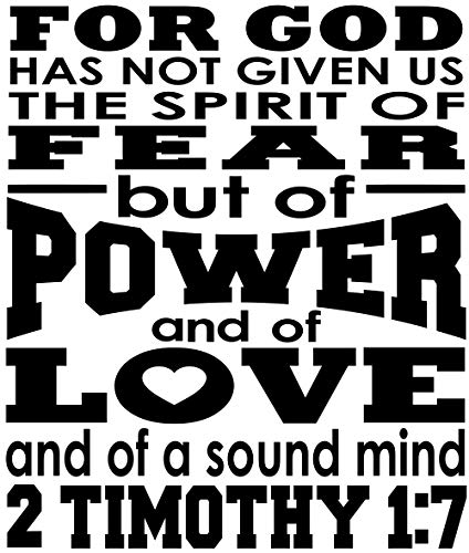 god has not given us a spirit of fear but of a sound mind