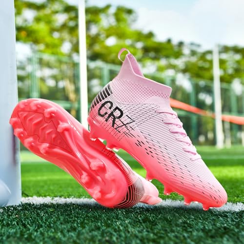 Image of Soccer Cleats for Mens Womens Indoor Turf Soccer Shoes Youth AG TF Training Football Boots Unisex