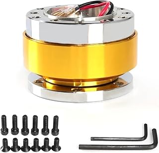 Adaptador de cubo de volante, kit de adaptador universal de cubo de liberación rápida para volante (amarillo)