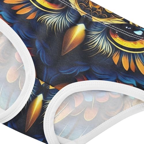 Cotton Toddler Underwear Floral Boho Owl Girl Panties Cute Florals Briefs Kids Undies 2t4