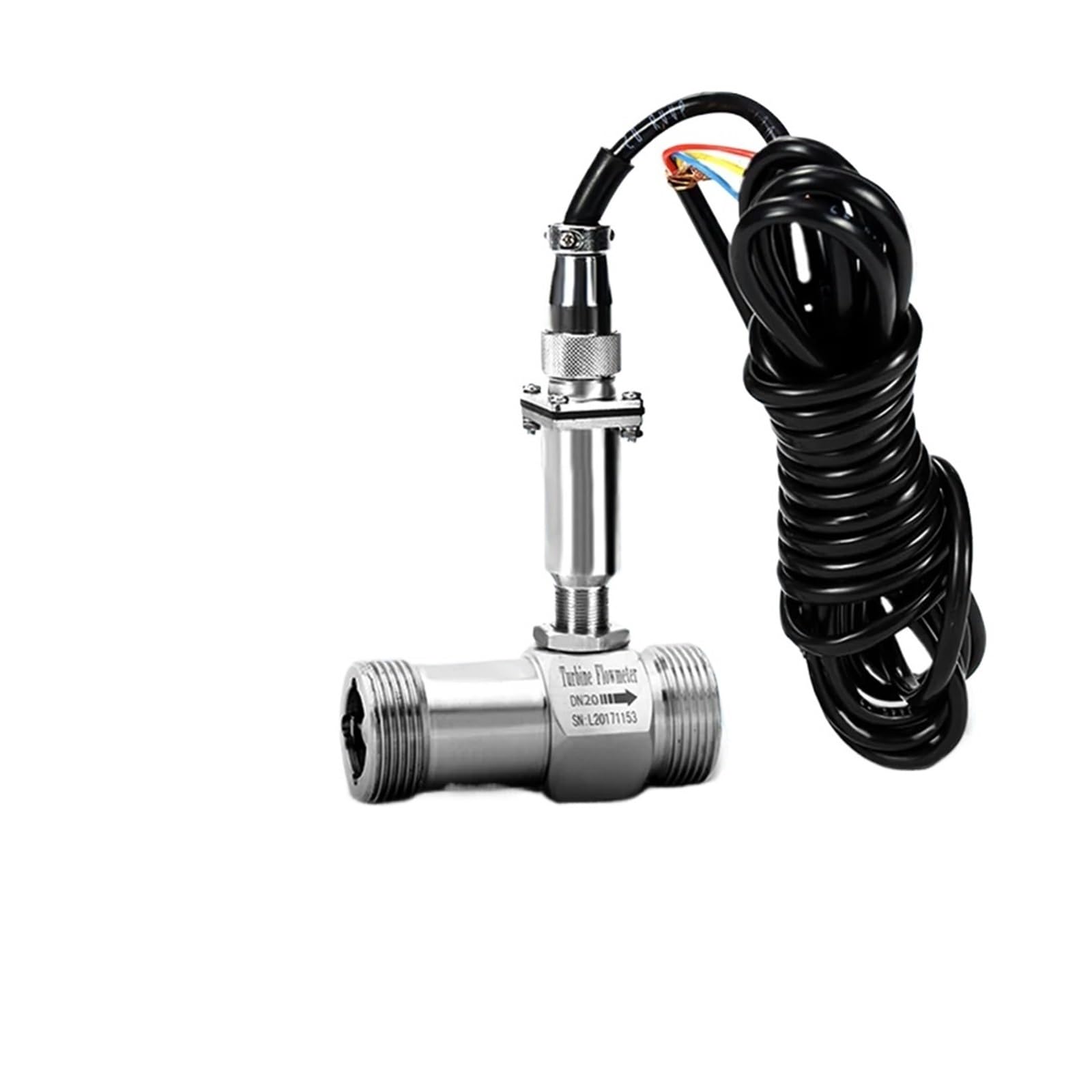BALYDLUL Turbine Flowmeter Sensor Water Liquid Pulse Signal SS304 Water Flow Meter(DN4)