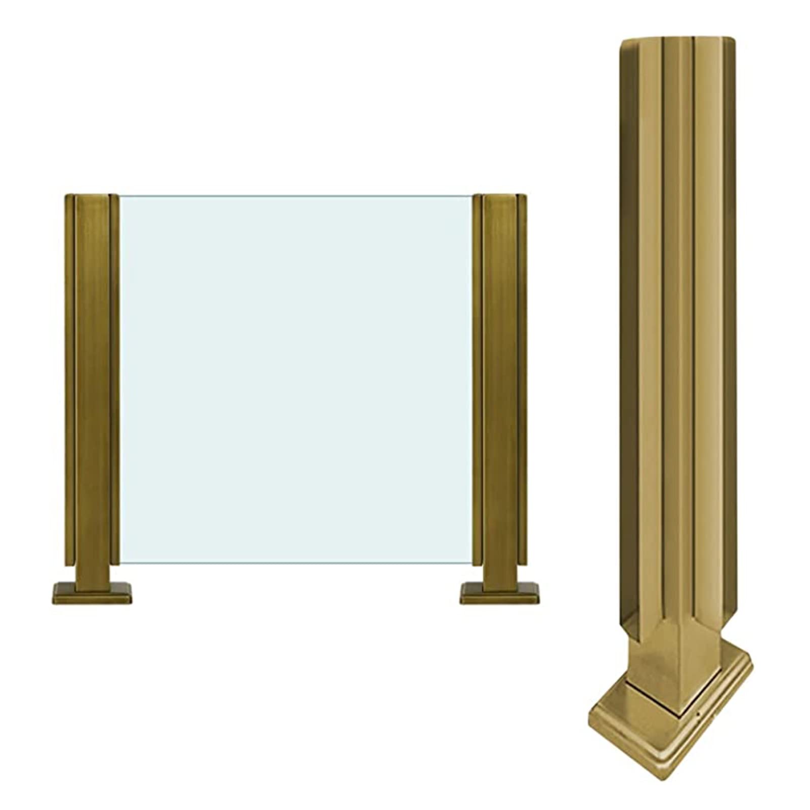 Poteau de garde-corps en verre 152 cm pour supprimer les barrières visuelles de terrasse
