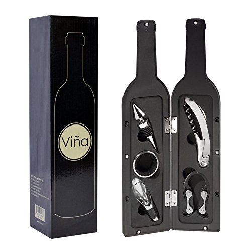 Kato 5 Pcs/set Deluxe Wine Bottle Opener Accessories Gift Set - Wine Bottle Opener, Wine...
