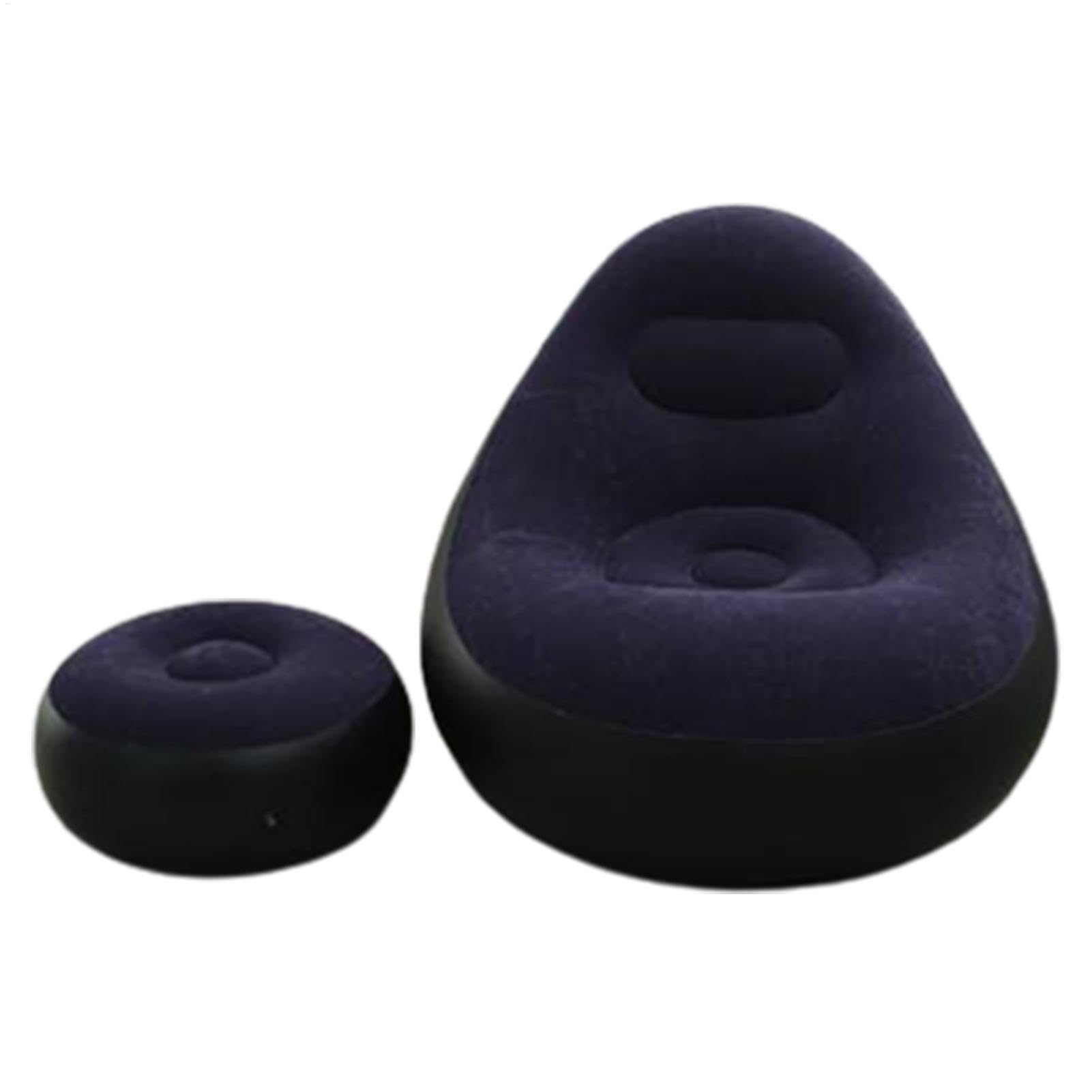 Sofá plegable con reposapiés, sofá inflable al aire libre, silla de salón inflable, silla plegable portátil, muebles de exterior para camping, almuerzo, jardín, fiesta
