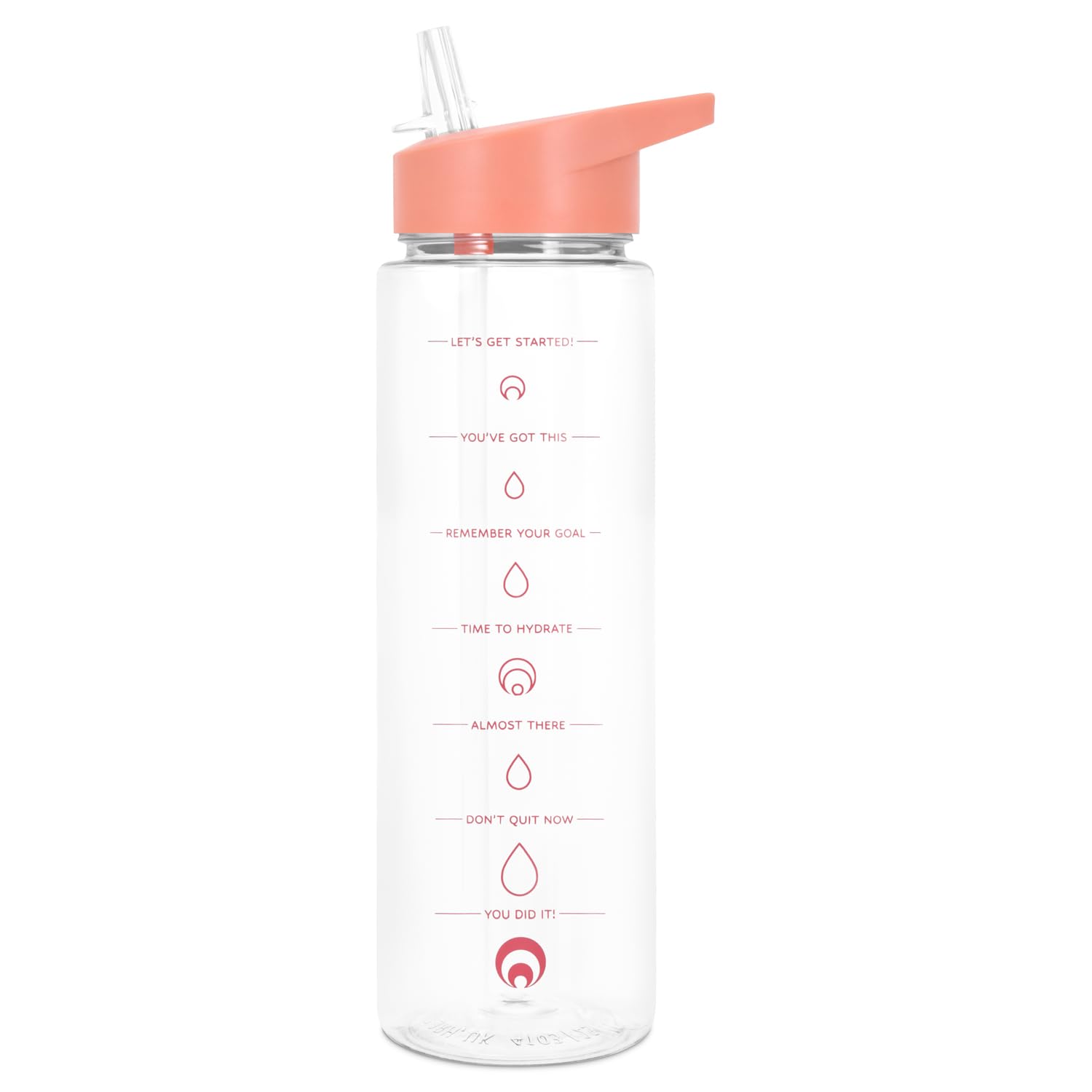 Restore Triton Straw Sipper, Water Bottles With Straw, Race Flip Top Tracker Bottle, Leak Proof BPA Free Integrated Carry Hook On Lid Design (Coral, 700ml) โ image 1