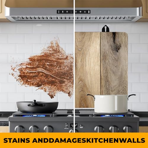 Image of Stove Top Cover for Home Decoration Kitchen Pad Washable Cooktop Covers Countertop Stove Protector Mat for Home Kitchen Cooktops (Wood grain, 28 inchx20 inch)