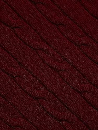 Image of TYSORT Men High Neck Zipper Full Sleeve Cable Knitted Winter Sweater,Cable Knit Sweater for Men