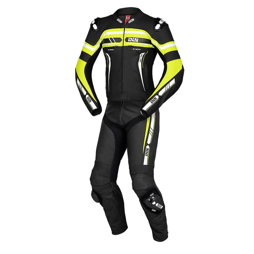 IXS Sport RS-700 2.0 Dwuczęściowy skórzany kombinezon motocyklowy, czarny/żółty/biały, Long 102