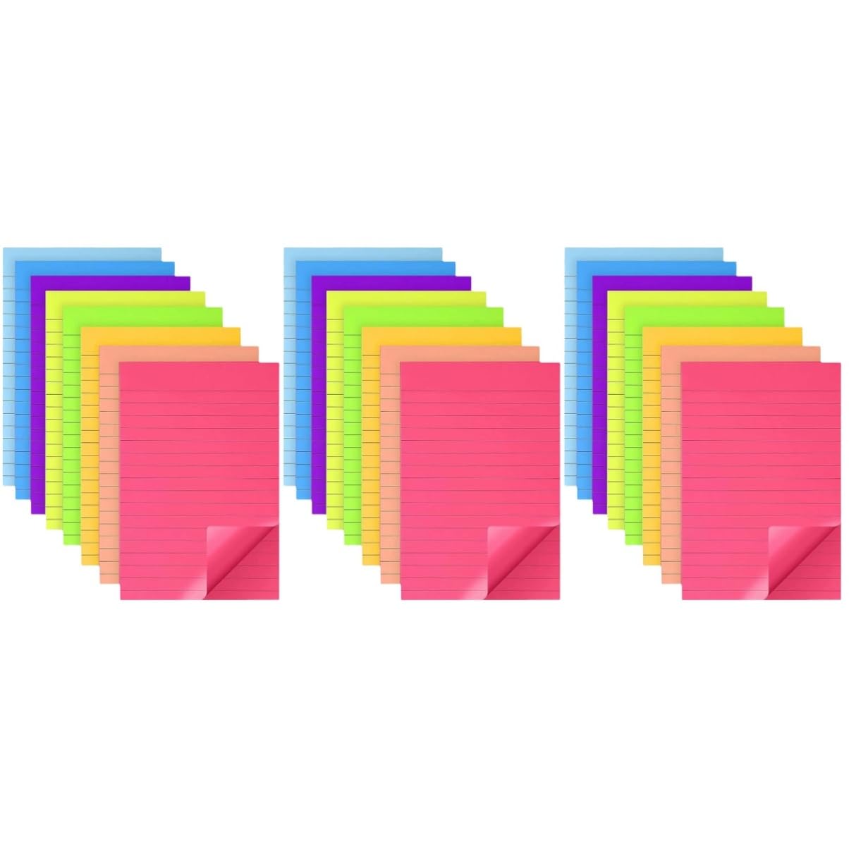VILLCASE 3 Ensembles Notes Autocollantes Horizontales Marqueurs Effaçables À Sec Des Cahiers Notes Autocollantes Pour Rappels Blocs-notes Autocollants Blocs-notes De Couleur 8 Pièces * 3