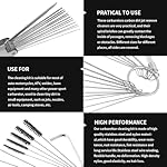 UXELY-16Pcs-Carburetor-Carbon-Dirt-Jet-Cleaner-Repair-Tools-Kit-Engine-Airbrush-Spray-Cleaning-Aluminum-Box-Thru-Needle-cleaning-brushCOLORblack