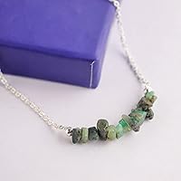 Vista 67 de TGH Pulsera de barra de chips naturales, cristal curativo, pulsera de cuentas crudas chapada en plata, cadena ajustable de 7 + 1 pulgada, regalo