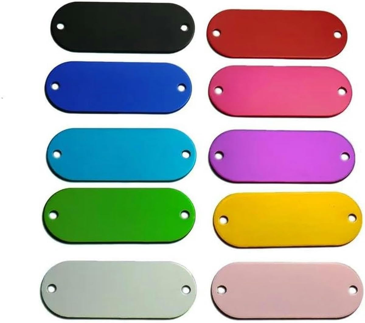 Lot de 100 étiquettes d'identification personnalisées pour chien, étiquette anti-perte pour collier d'animal de compagnie, plaque signalétique vierge pour animal de compagnie, nom d'identification po