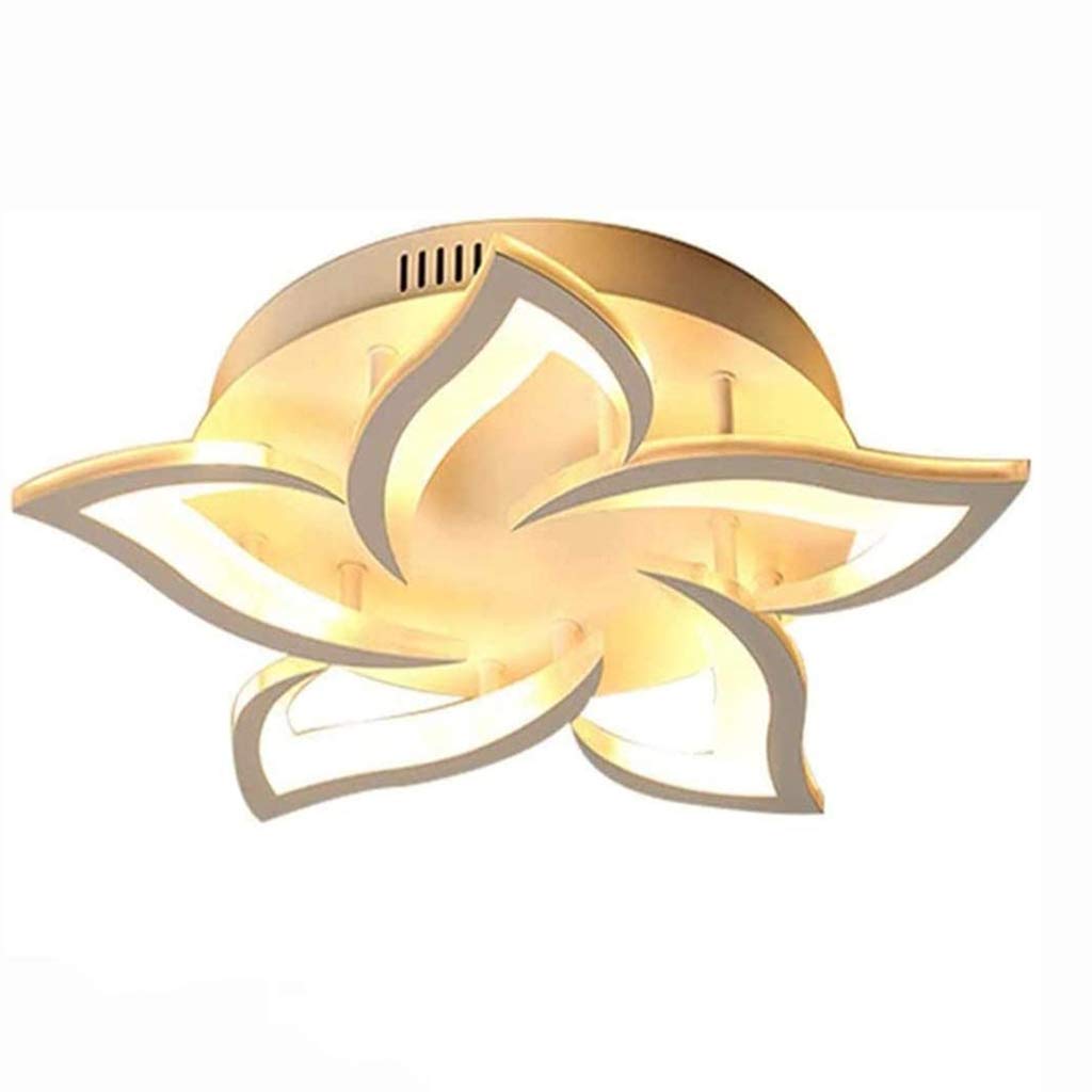 Dimmable LED Ceiling Light Petal Design Flowers Chandelier Modern Flush Mount Ceiling Lamp Dining Table Living Room Kitchen Bedroom Made of Metal Acrylic Indoor Ceiling Lighting,5Heads/Ø58cm/48W
