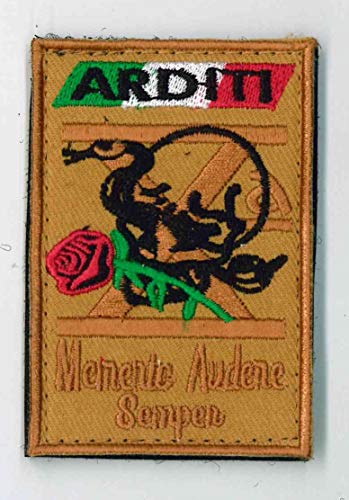  TOPPA PATCH A STRAPPO - ARDITI Xª MAS (COLORE TAN) - DIM. 5,4 x 7,8 cm
