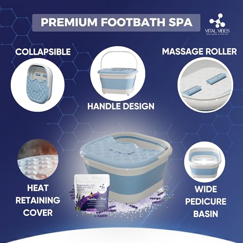 Spa de pies plegable Vital Vibes con tapa térmica miniatura 2