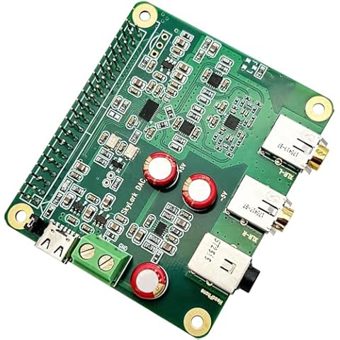 Raspberry Pi HiFi DAC Pro Hat ES9038Q2M Audio Card PCM DSD Lossless High Resolution Digital-to-Analog Converter Adapter for Raspberry Pi 5 4 3B+ 3B Zero w Zero Cover