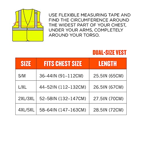 Ergodyne Unisex Adult Vest, Mesh, Tape, Class 2 Flame Resistant Safety Vest High Visibility Modacrylic Breathable Mesh Fr Reflective Tape Type R , Lime, Large-X-Large #TOP7