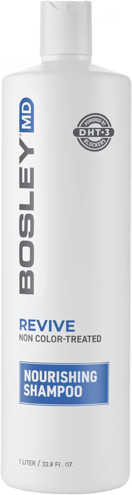 Bos Revive Nourishing Shampoo Non Color-Treated Hair by Bosley for Unisex - 33.8 oz Shampoo, White, 1 l (Pack of 1)