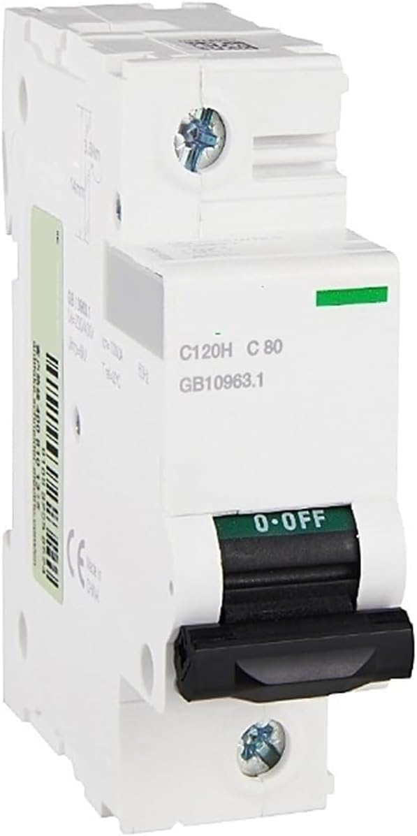 ALKOY Circuit breakerC120H Electric High Power Circuit Breaker C120H 1p C Type 63A 80A 100A 125A 10kA A9N19800 /08/16/24 1Pcs (Size : 1p, Color : 63A) (Color : 100A, Size : 1p)